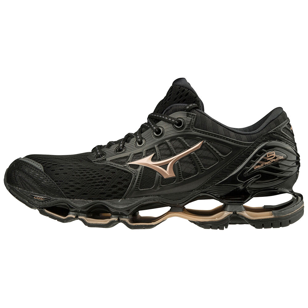 Sapatilhas Running Mizuno Wave Prophecy 9 - Mulher - Pretas/Cinzentas - ERFQV9062